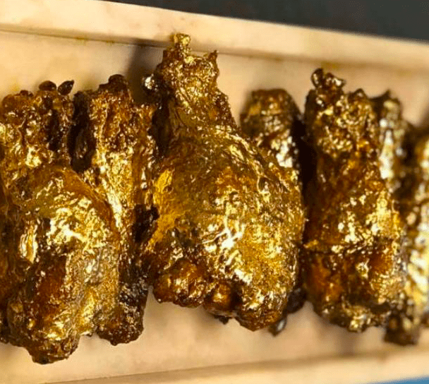 Gold Covered Chicken Wings