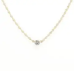 Diamond Necklace with Gold Chain