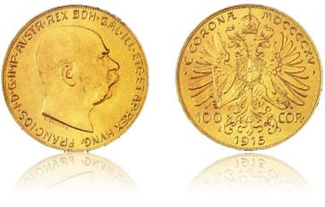 Gold Austrian Corona Bullion Coins