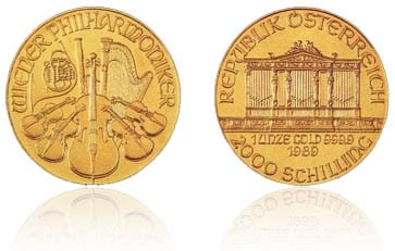 Gold Austrian Philharmonic Bullion Coin