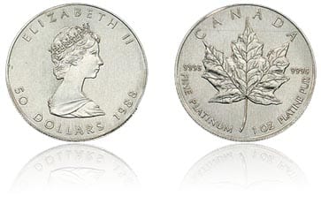 Platinum Canadian Maple Leaf Bullion Coin