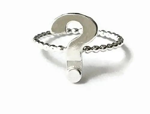 Question Mark Silver Bangle
