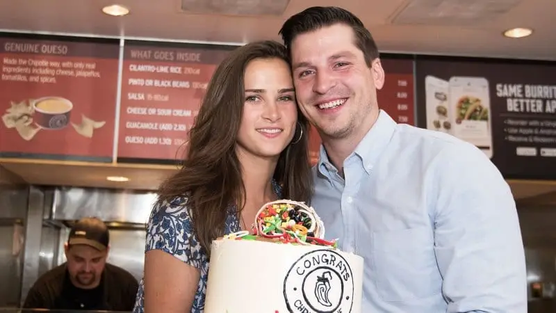 Couple eating Chipotle