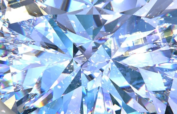 3D illustration diamond texture zoom. render model