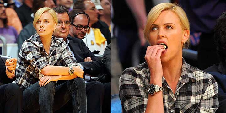 Charlieze Theron and her Rolex Sea-Dweller
