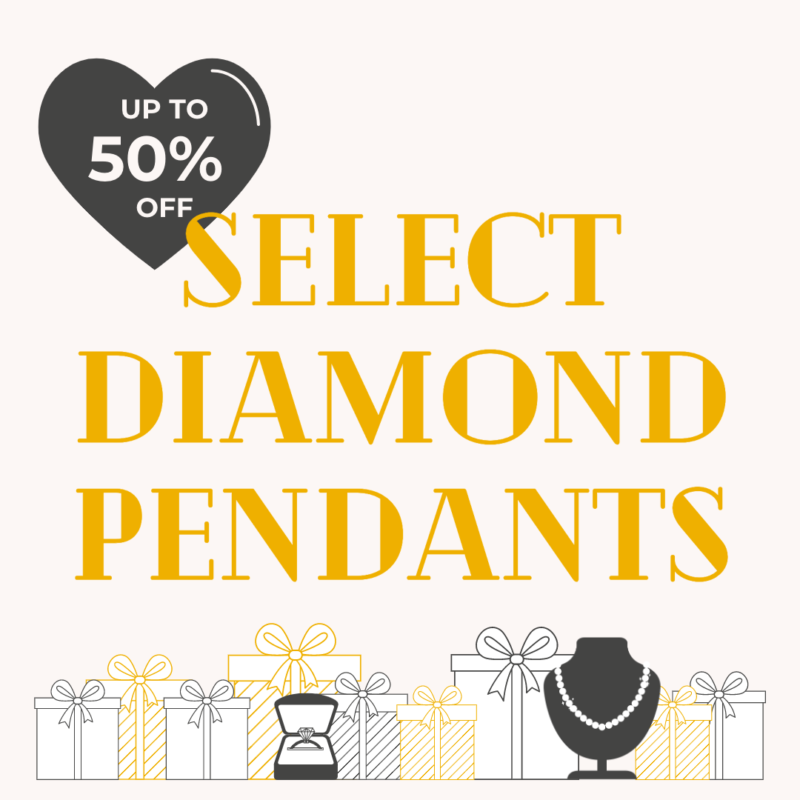 Up to 50% off select diamond pendants